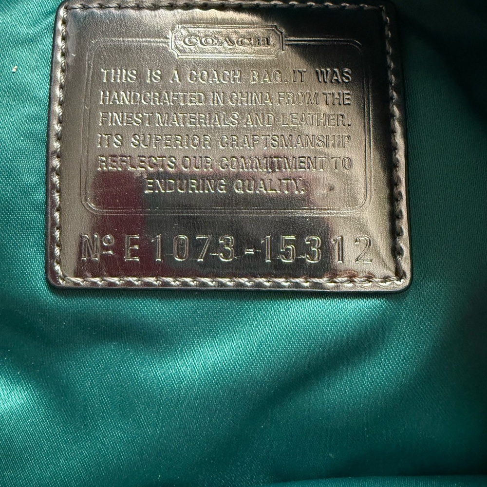 Coach Silver and Gray Shoulder Bag - Picture 4 of 6